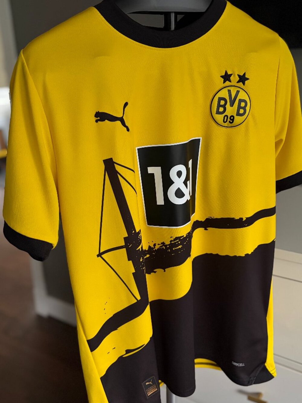 Puma Borussia Dortmund BVB 2023/24 Home Soccer Jersey Men’s Large